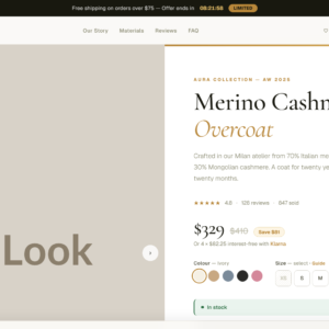 e commerce product landing page (ready to use)