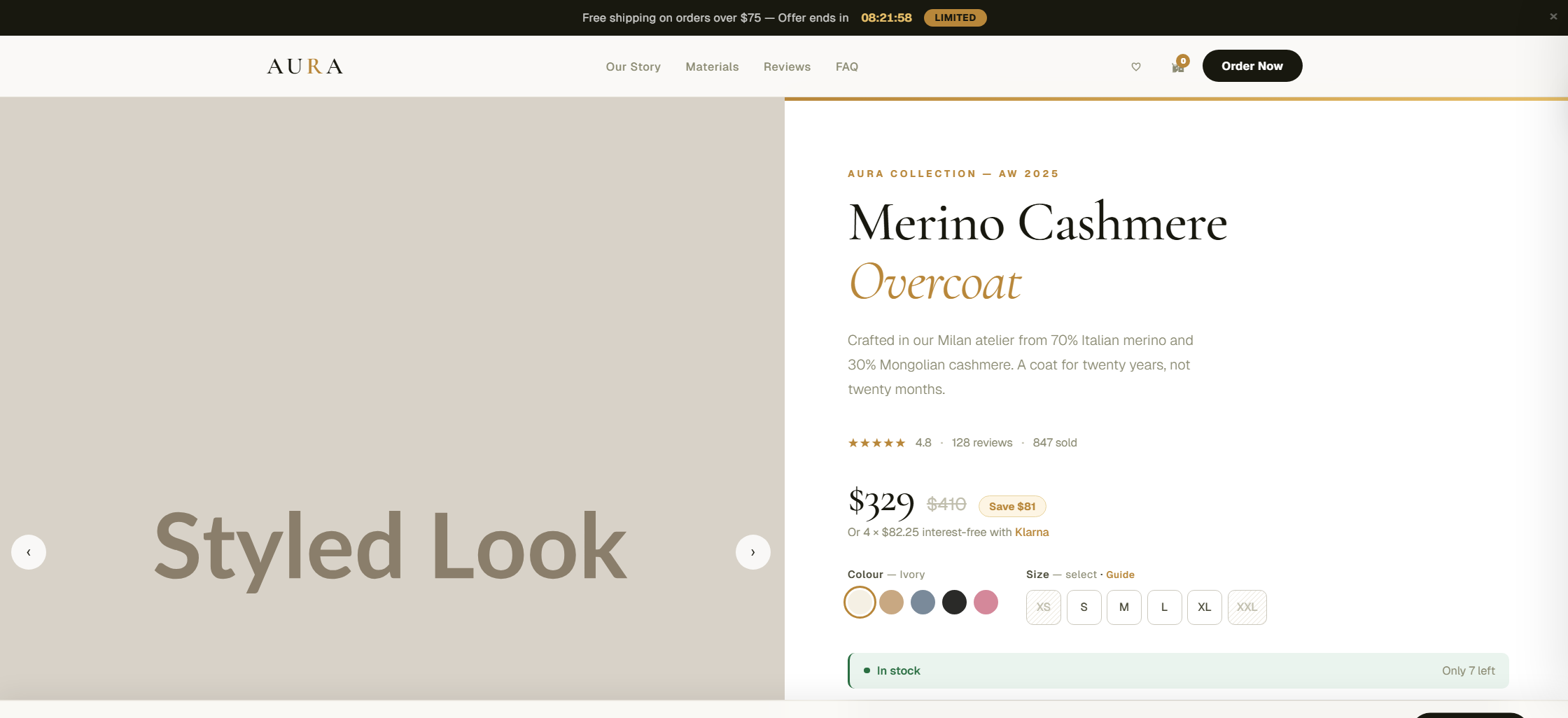 e commerce product landing page (ready to use)